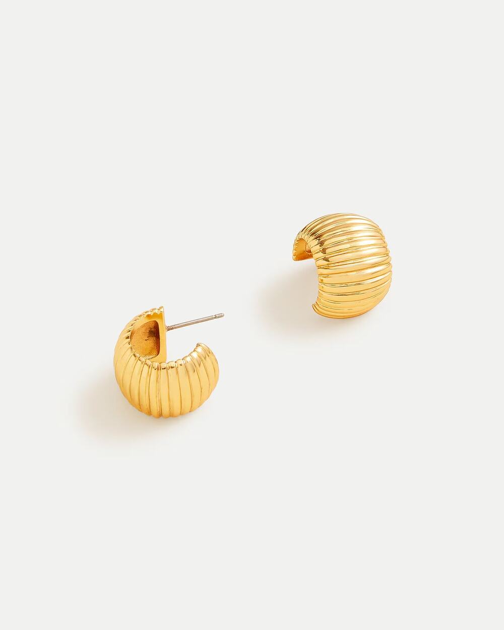 NWT J Crew Textured Huggie Hoop Earrings
